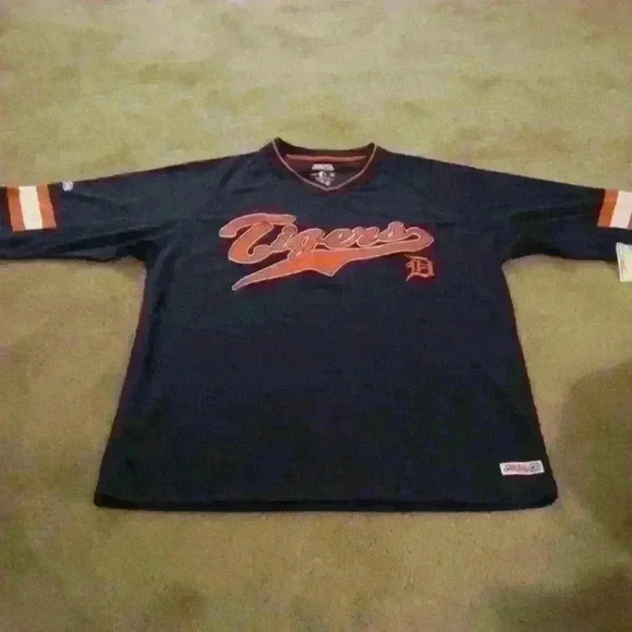 **NWT** DETROIT TIGERS MLB STITCHES 2014 PULLOVER JERSEY SIZE LARGE - Picture 1 of 10